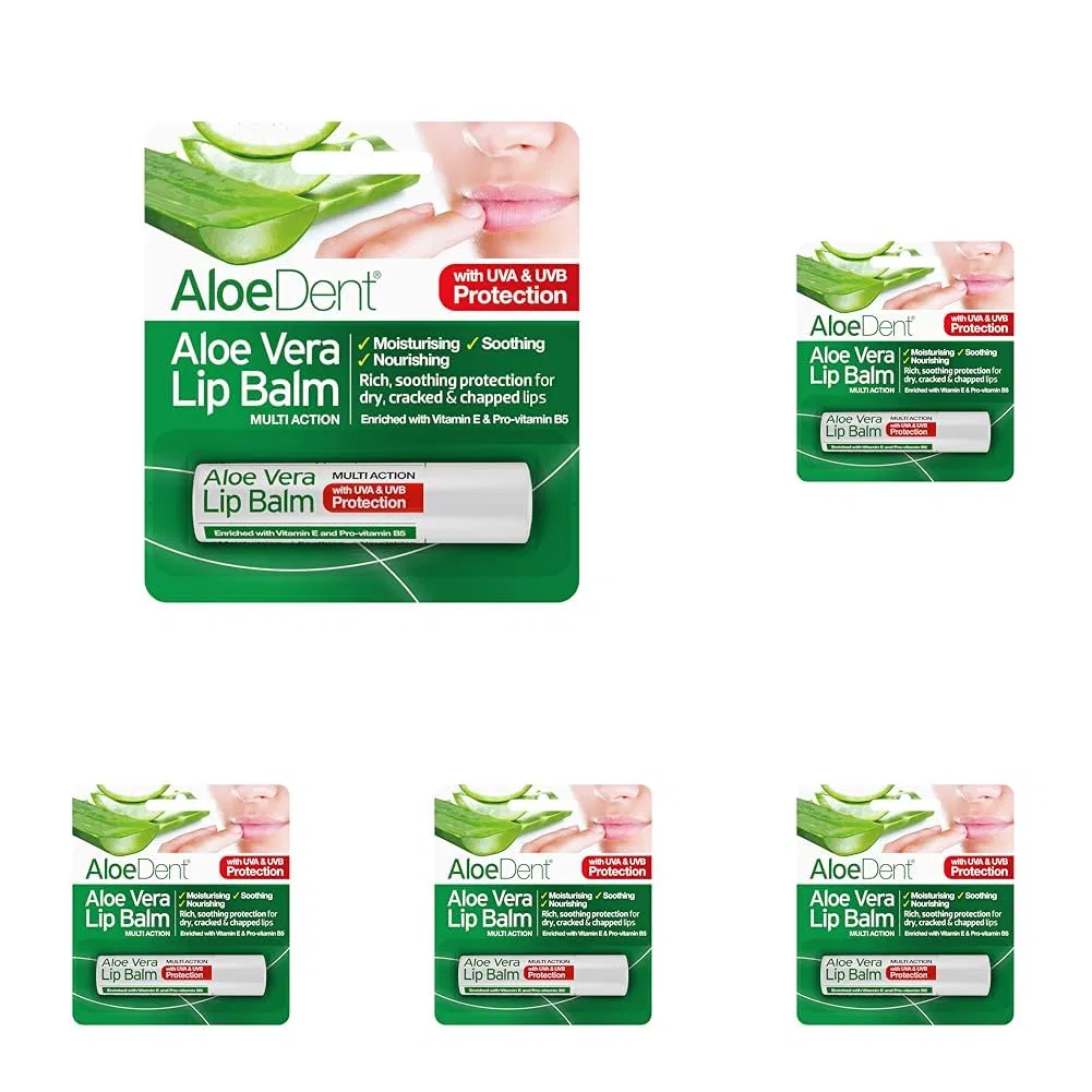 Бальзам для губ Aloe Dent с алоэ вера, 5 шт. Aloe Dent