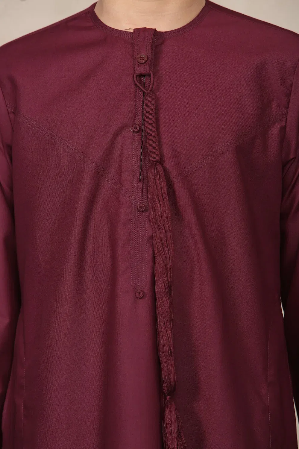 Arabic Thobes Детская красная блузка для мальчиков, эмиратская джубба, исламская одежда, кафтан, праздничный топ с кисточками — фото 2