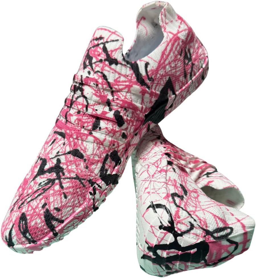 

Расписанные вручную слипоны унисекс Handmade, черный/розовый