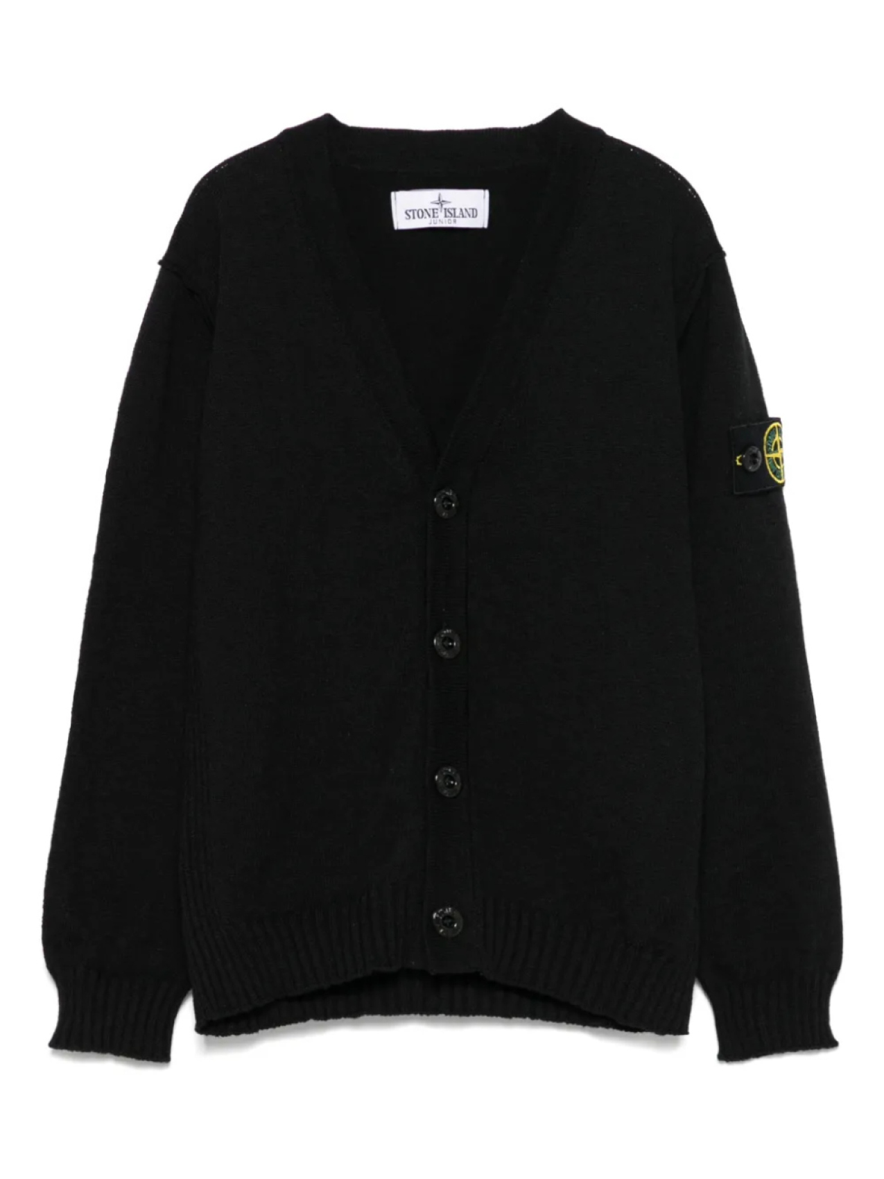 

Кардиган Stone Island Junior с эмблемой в виде компаса, черный