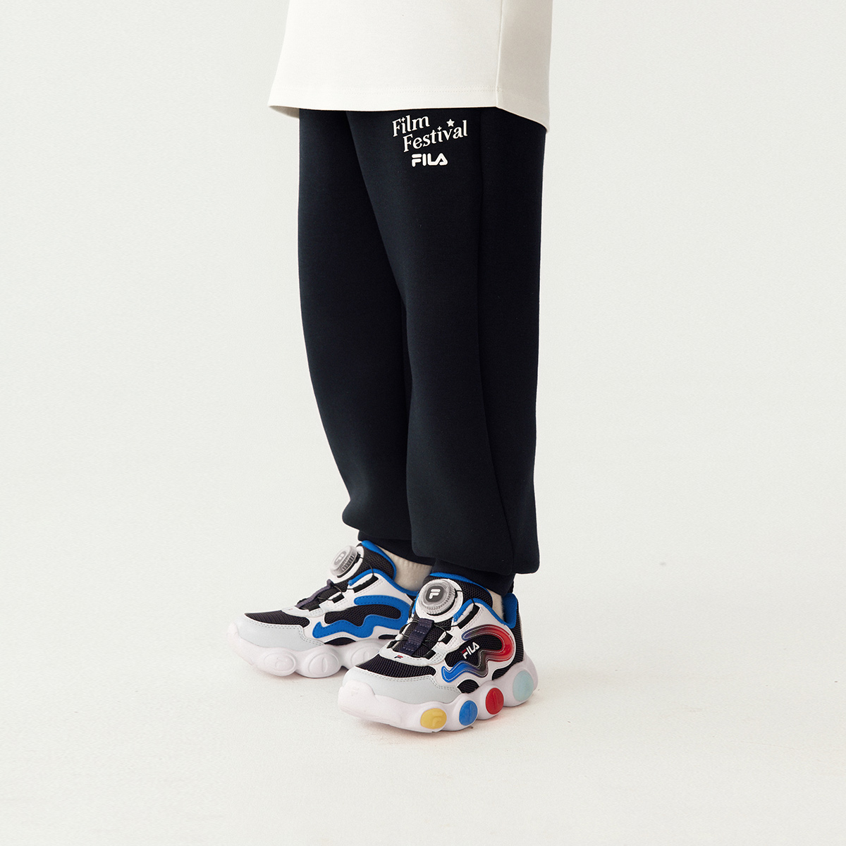 FILA KIDS Штаны из трикотажной ткани interstellar blue для детей 3-7 лет — фото 4
