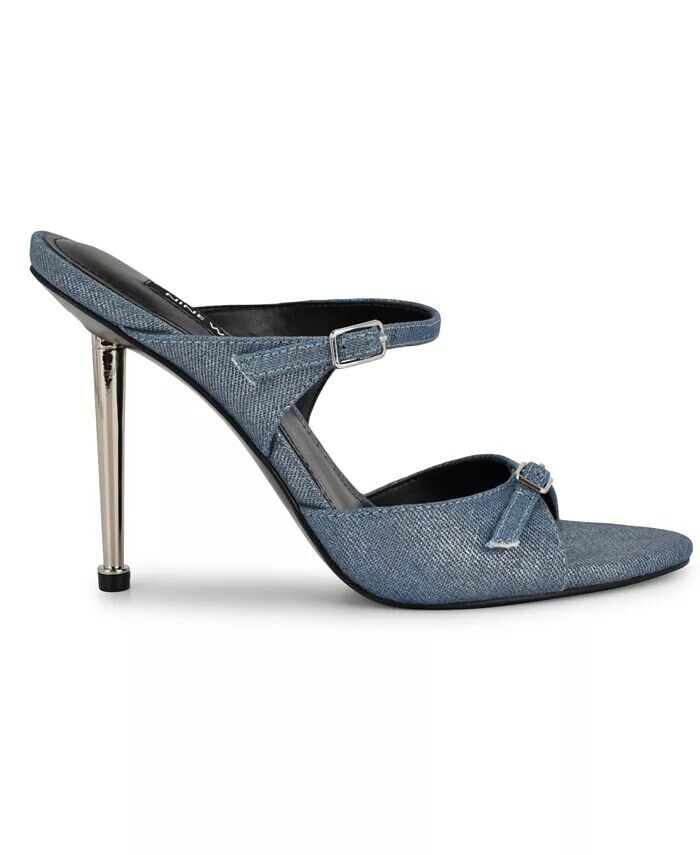 Женские босоножки Reida с открытым носком Nine West, серебряный — фото 2