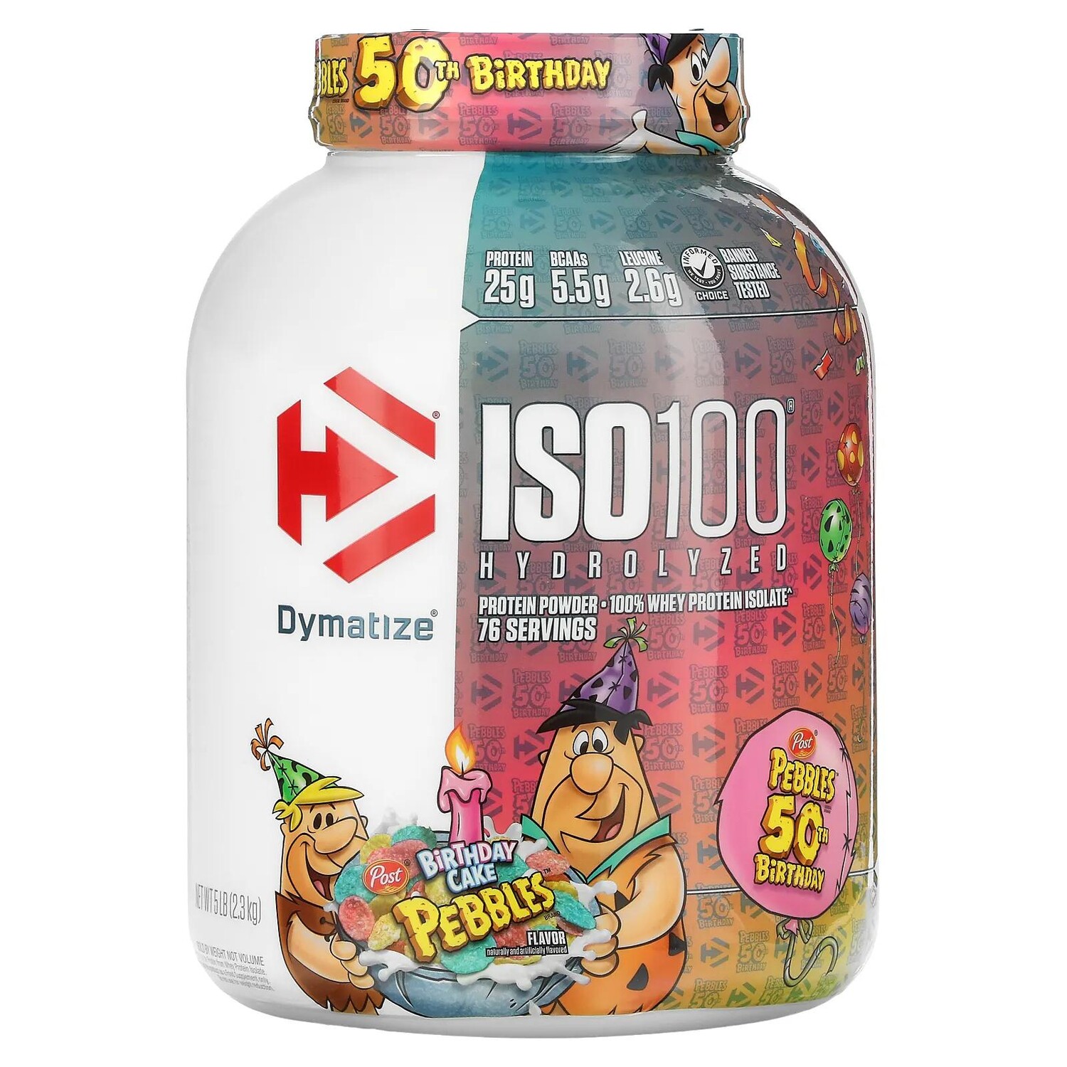 

Dymatize Nutrition ISO 100 Hydrolyzed 100 % изолят сывороточного белка со вкусом торта 2,3 кг (5 фунтов)