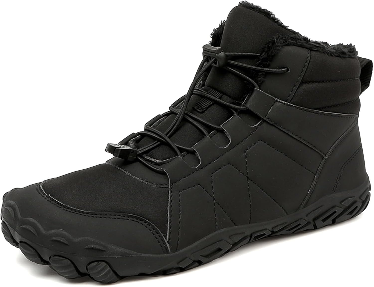 

FLIOZY Унисекс Легкие Походные Ботинки с Нескользящей Подошвой - Водонепроницаемые, с Улучшенным Сцеплением, Просторным Местом для Пальцев и Прочной Подошвой для Ходьбы, черный