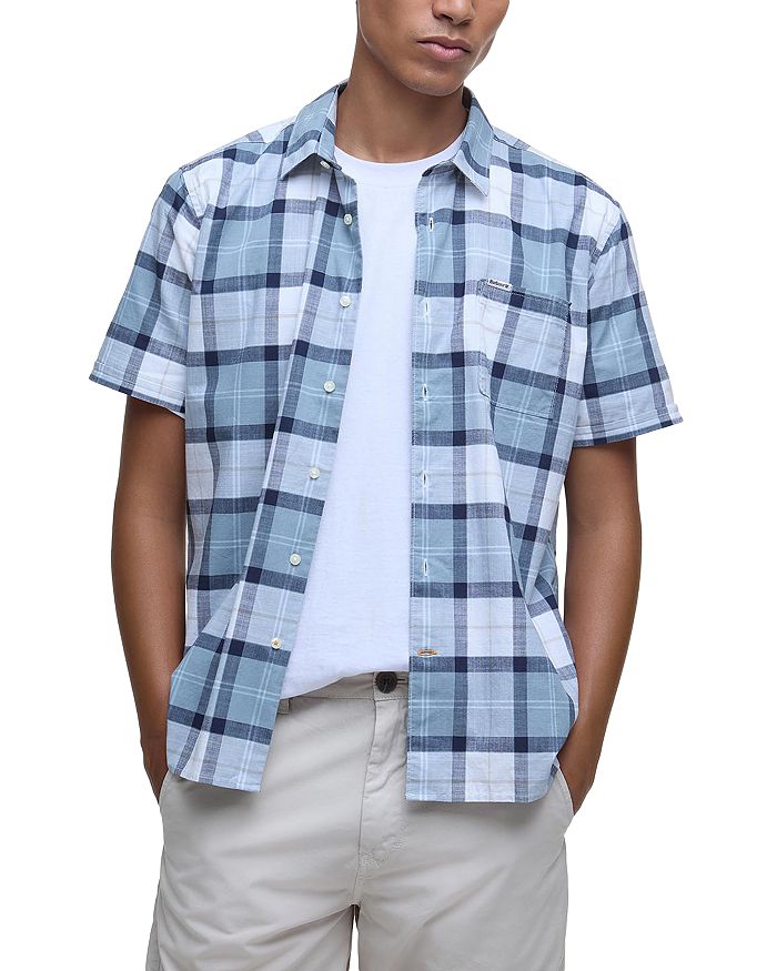 

Гордон Рубашка с коротким рукавом Regular Fit Barbour, синий