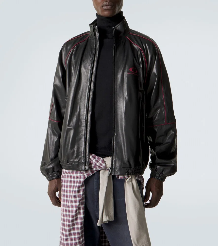 Кожаная куртка Balenciaga, черный — фото 2