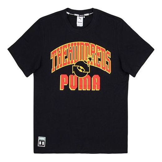

Футболка PUMA x The Hundreds Crossover Alphabet Printing Round Neck Pullover Short Sleeve Black 598314-51