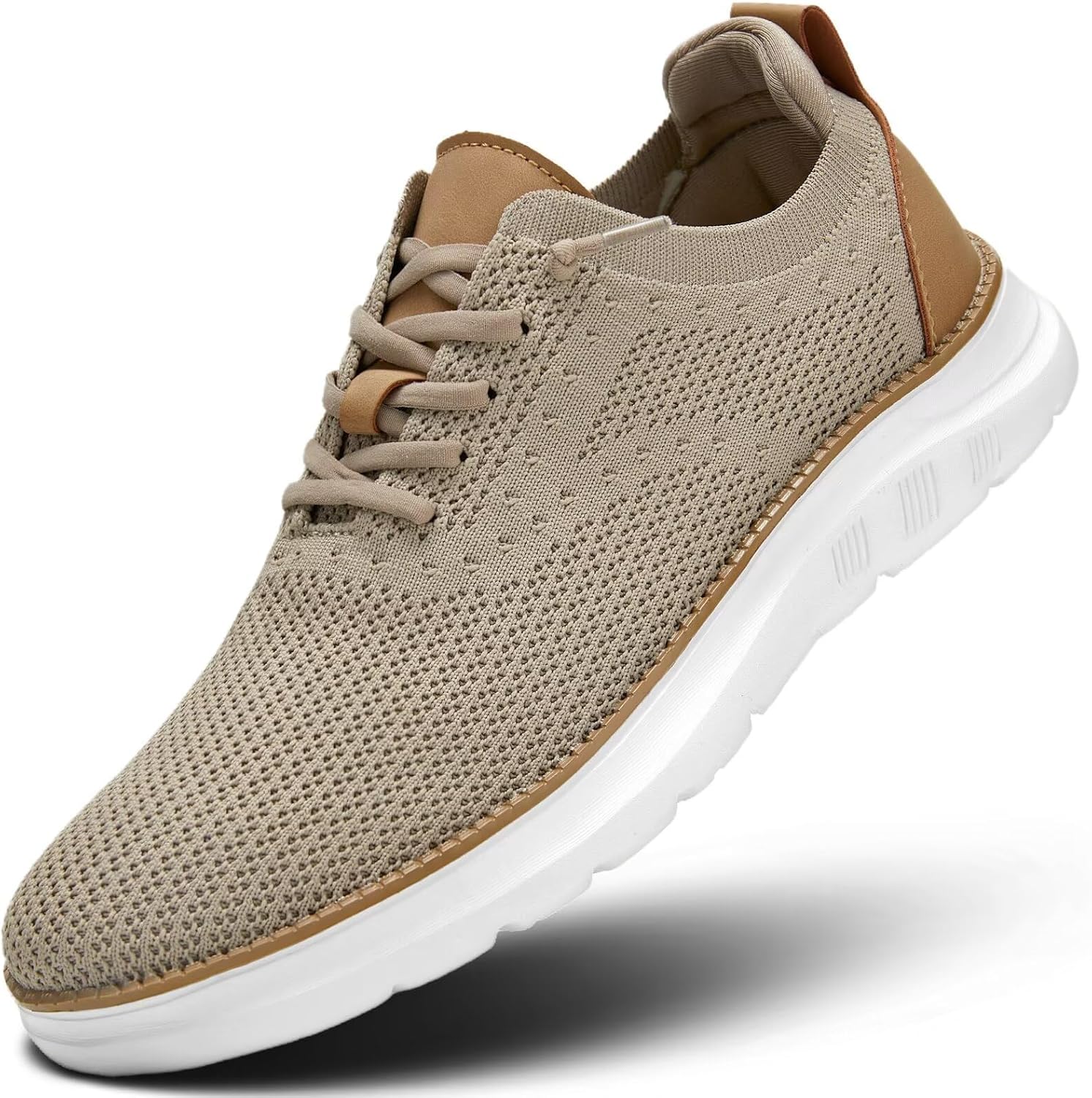 

Мужские сетчатые кроссовки Оксфорды на шнуровке, легкие повседневные прогулочные и водительские туфли Luogoks, хаки