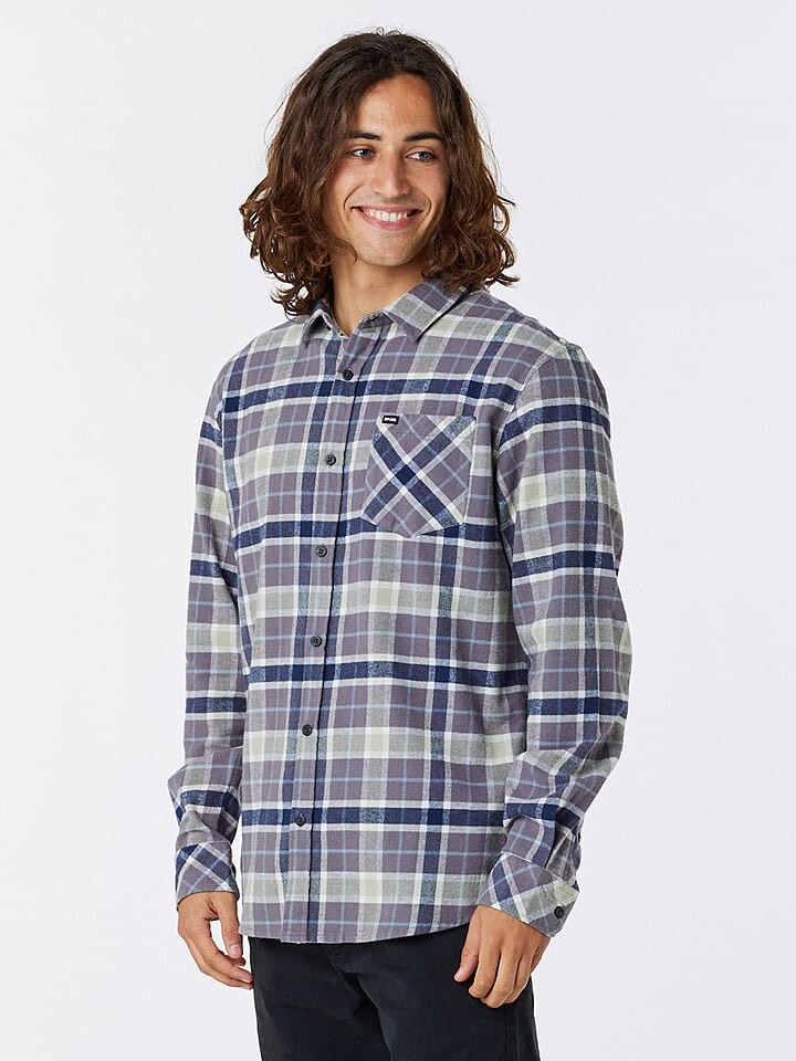 

Рубашка Rip Curl Checked In, цвет lila/dunkelblau/anthrazit
