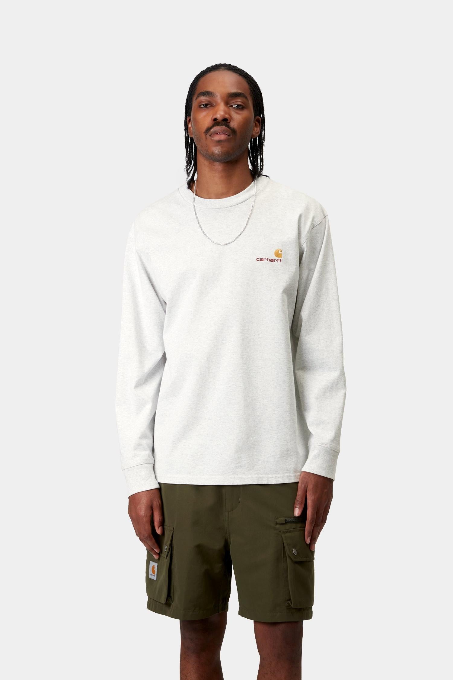 

Лонгслив American Script Carhartt, серый