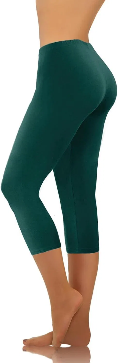 Женские капри с высокой талией, Yoga Pants, 04-green — фото 3