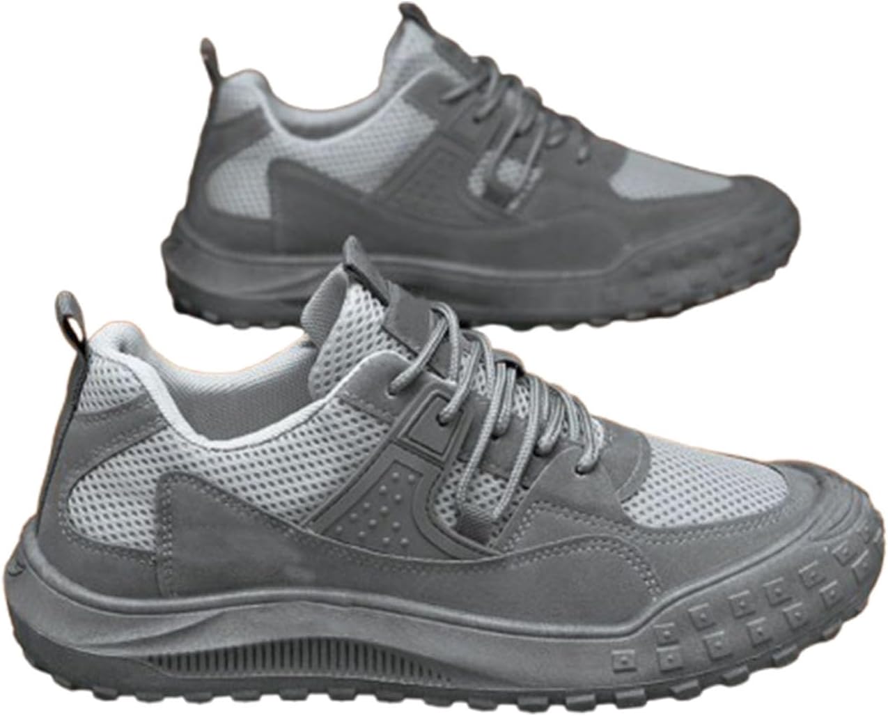 

Мужские зимние ботинки высокие с флисовой подкладкой, снегоступы для мужчин, водонепроницаемые ботинки с усиленным носком, противоскользящая ПВХ подошва для походов, повседневной носки, ботинки и зимняя обувь Generic, серый