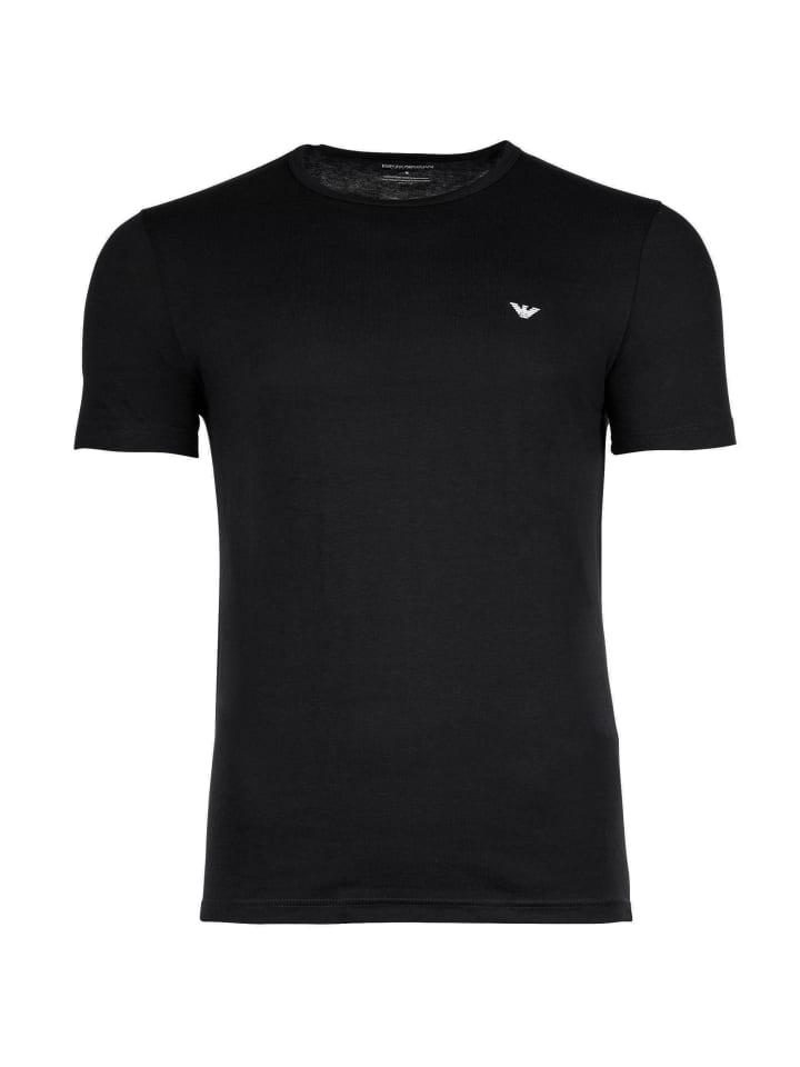 Emporio Armani Комплект из двух футболок черного цвета — фото 2