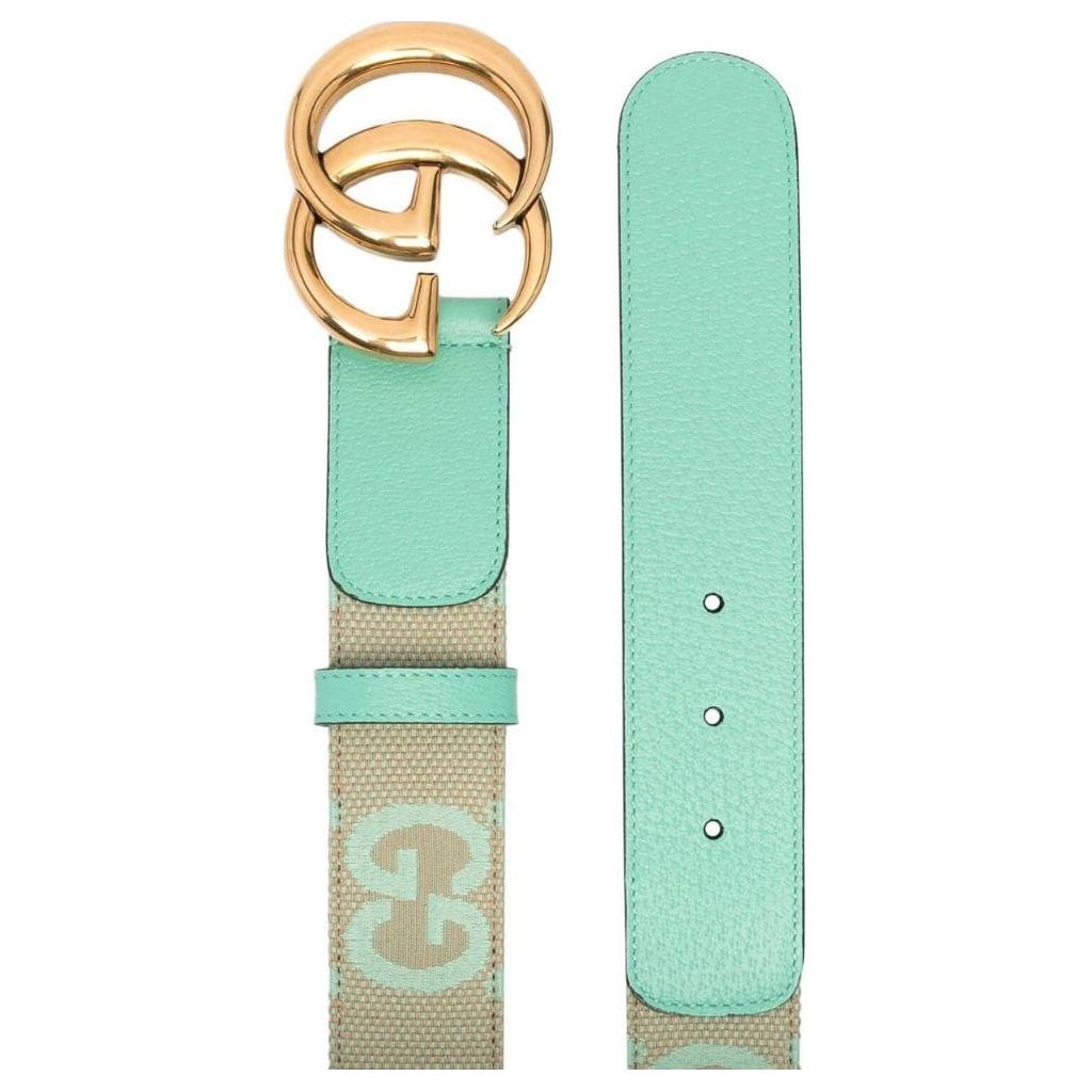 GG Marmont Логотип Принт Гладкая Пряжка Кожаные Ремни Женские Зеленый 4CM GUCCI — фото 2