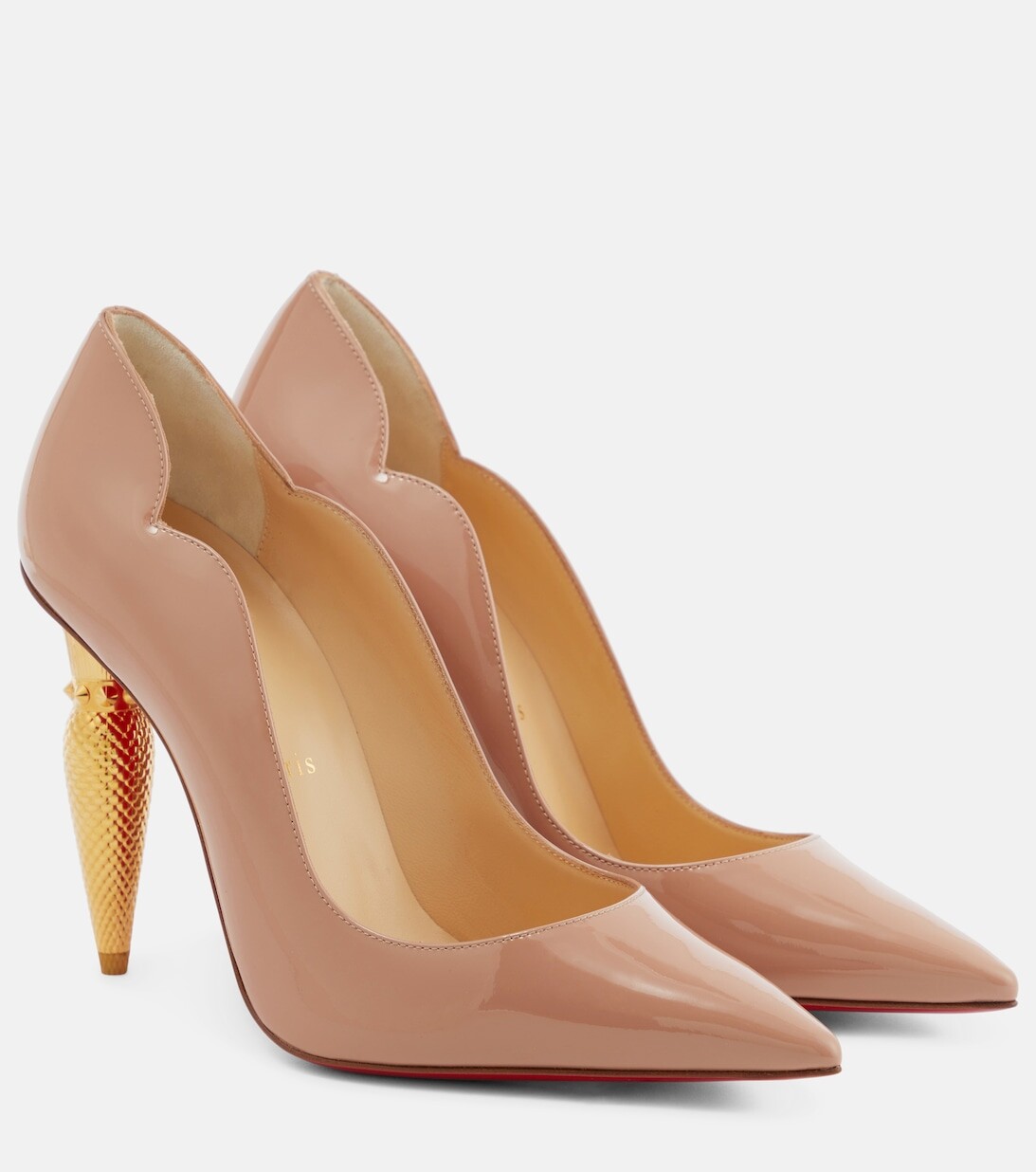 Лакированные туфли Lipchick Christian Louboutin, бежевый
