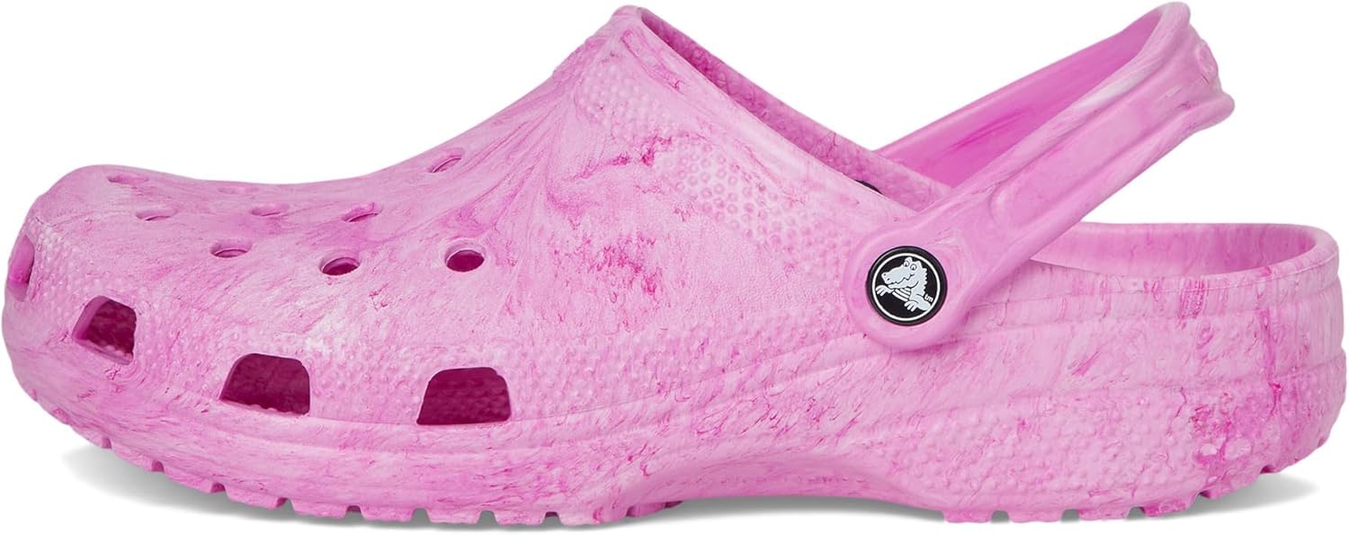 Сабо Унисекс Классические мраморные кломпы с эффектом тай-дай Crocs, розовый — фото 4