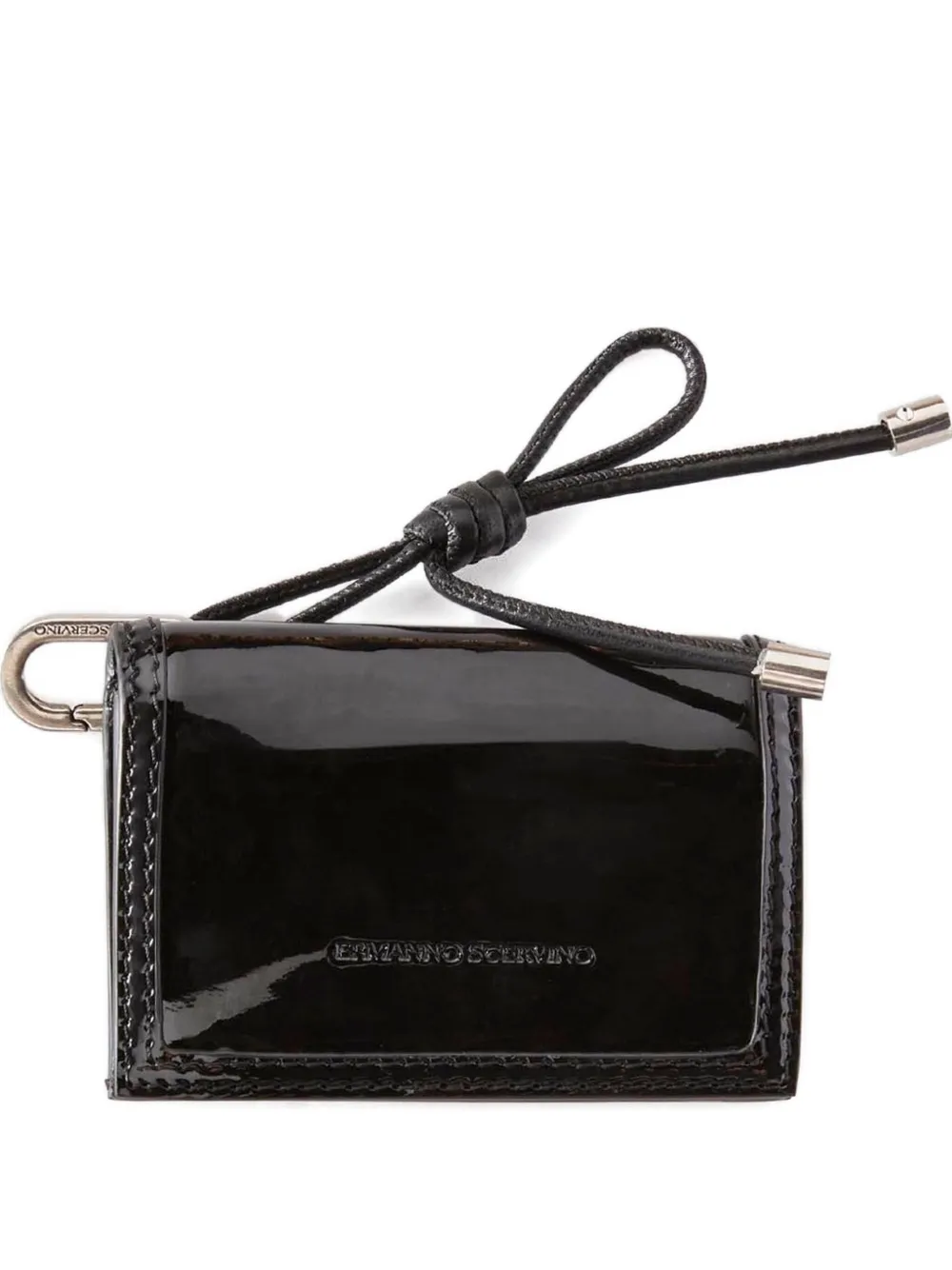 

Кошелек из лакированной кожи с застежкой Ermanno Scervino, черный