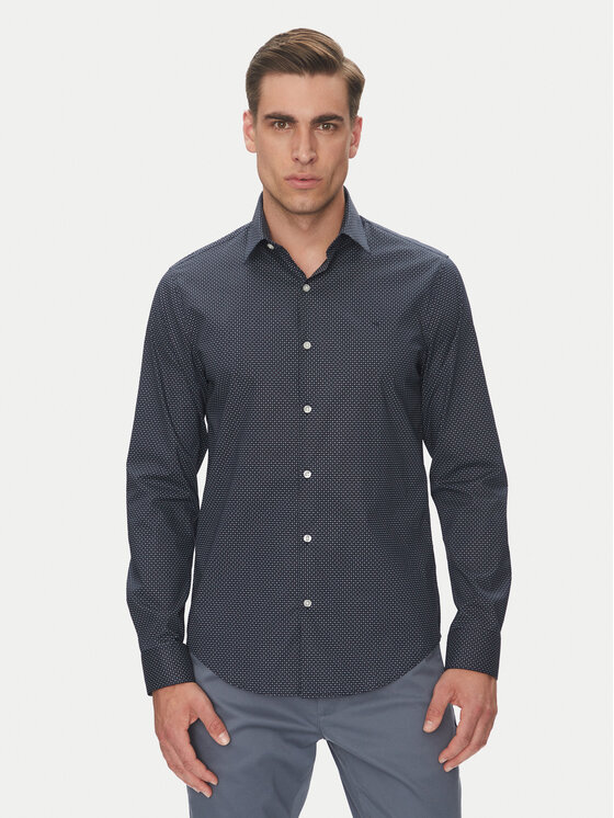 

Рубашка облегающего кроя LV019EU005 Calvin Klein, синий