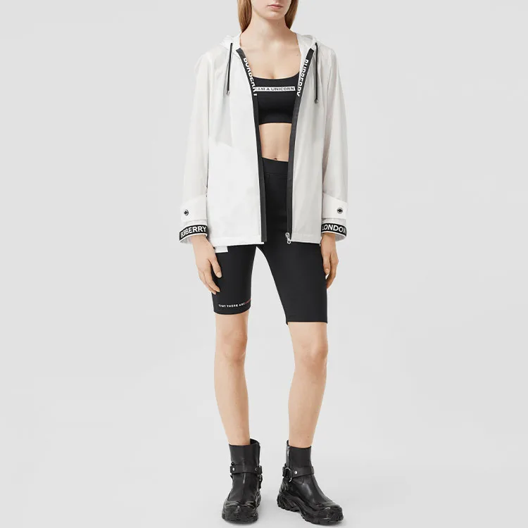 Куртка Burberry, женская, ярко-белый, весна/осень — фото 4