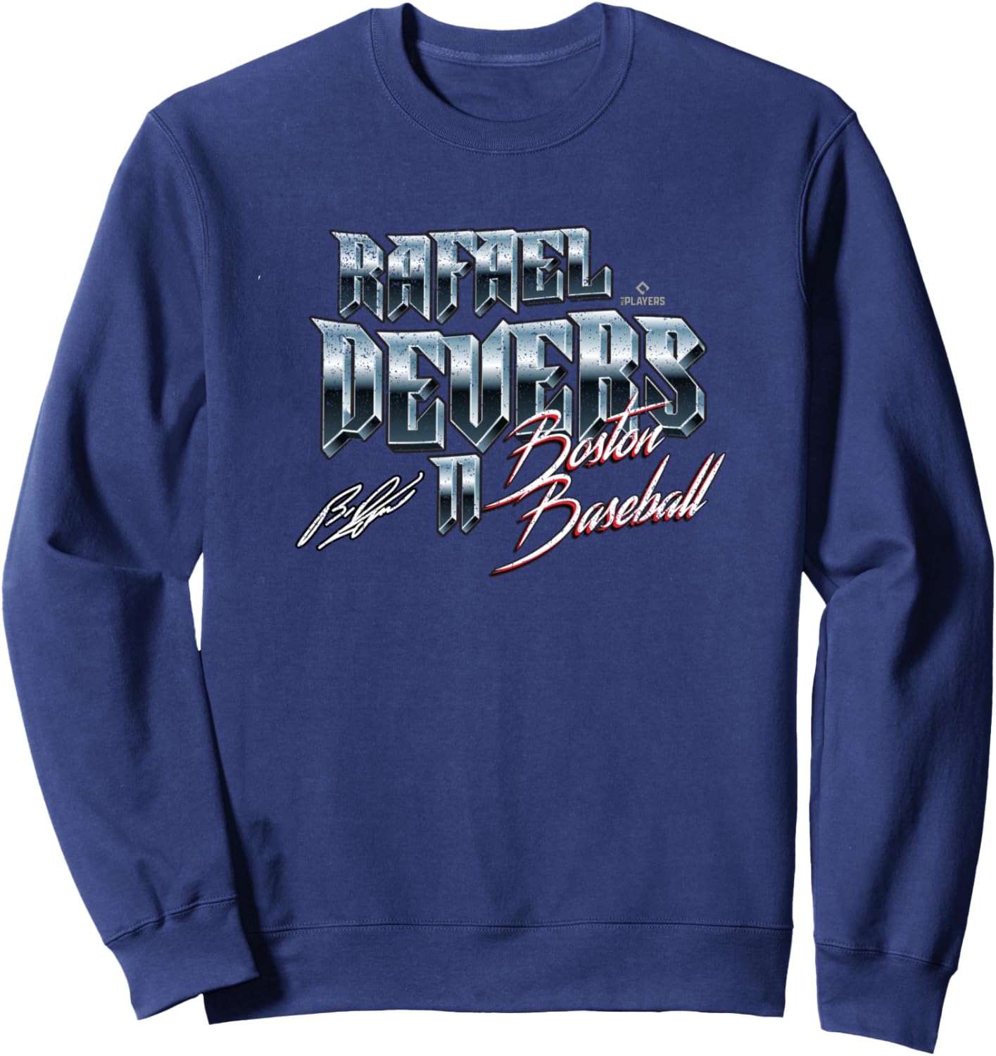 

Толстовка с изображением Рафаэля Деверса, бейсболиста команды Boston Baseball Heavy Metal и члена MLBPA Ryno Sports, темно-синий
