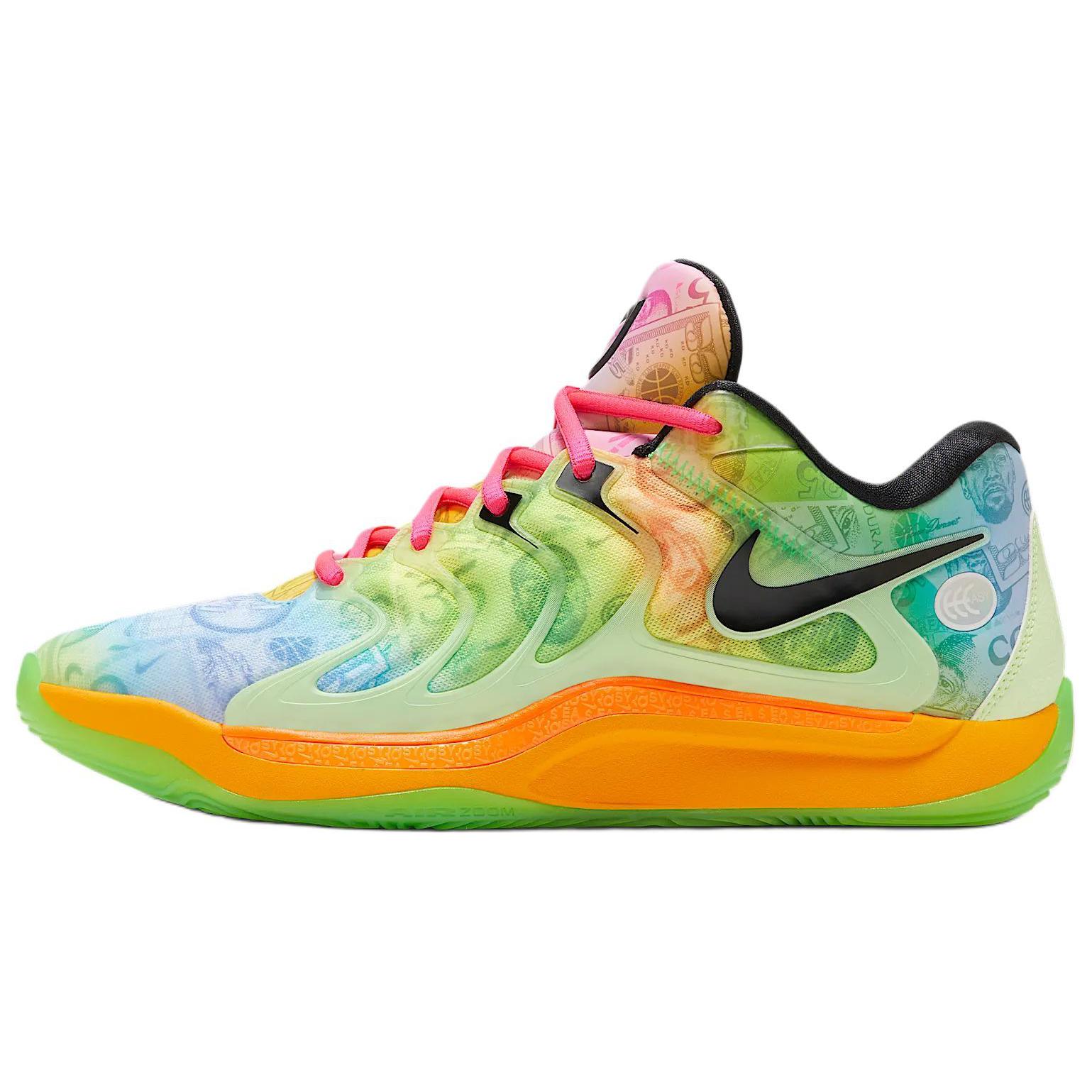 

Nike Баскетбольные кроссовки KD 17 с низким верхом, противоскользящие, износостойкие, мужские, желто-зеленые