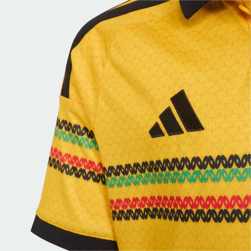 Детская футболка adidas Jamaica 26 x Bob Marley Home Kids Jersey, Bold Gold — фото 4