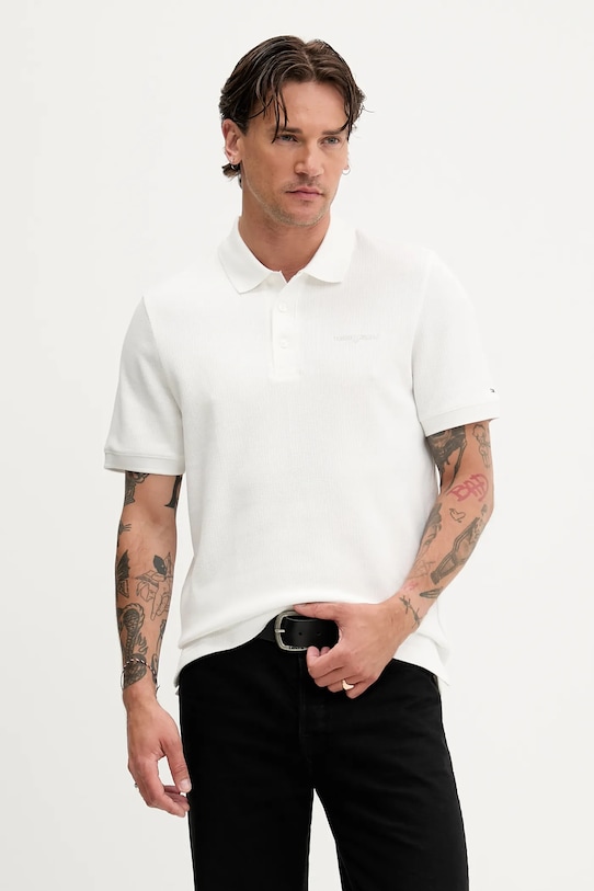 

Хлопковая поло Tommy Jeans, белый