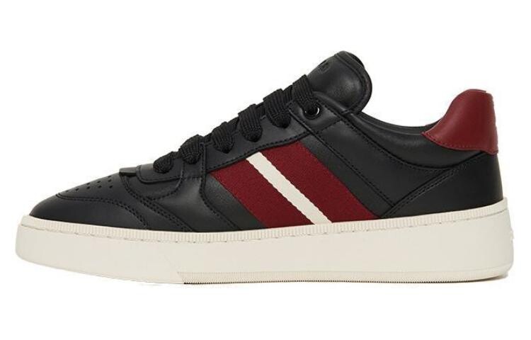 Кроссовки BALLY Raise Logo-print Leather Sneakers, черный