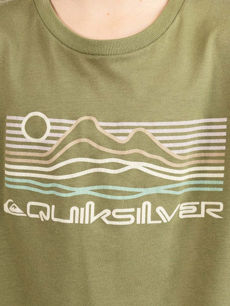 Футболка Quiksilver Ev Light Waves Kids T-Shirt, loden green — фото 4