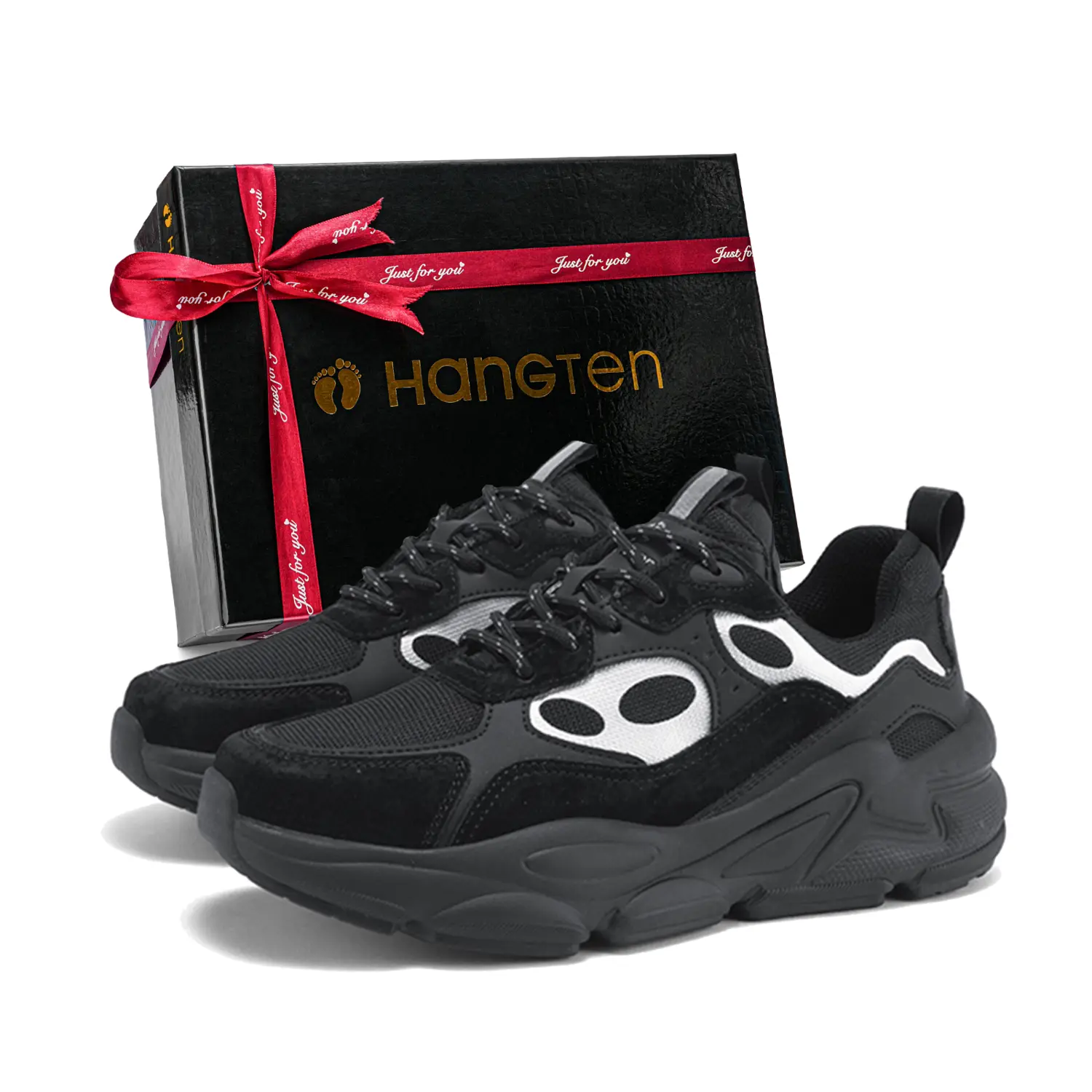 

HANG TEN Низкие повседневные кроссовки унисекс черные, цвет Black
