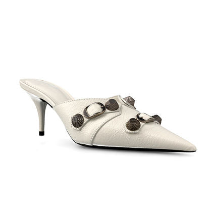 Кроссовки cagole heeled mules Balenciaga, белый — фото 3