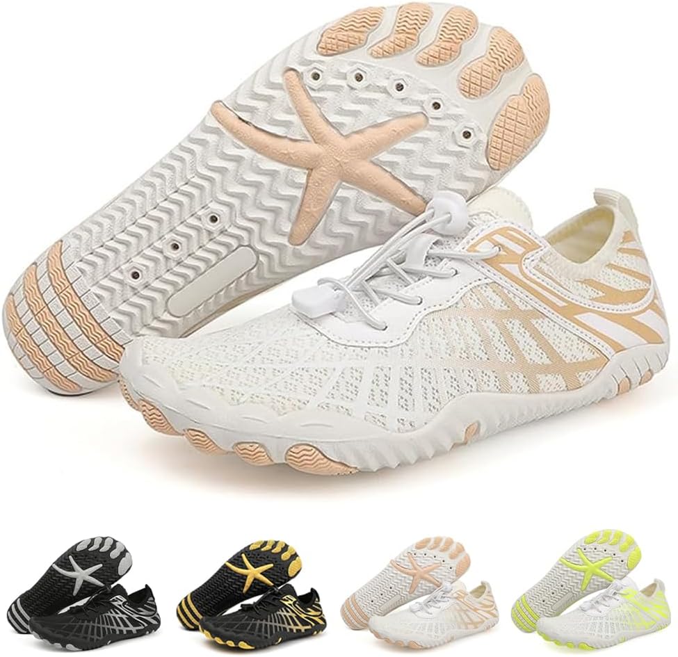 

Кроссовки для походов для женщин и мужчин, профессиональная здоровая и противоскользящая водная обувь для женщин и мужчин, кроссовки с широкой передней частью, кроссовки-ботинки унисекс Eleton, белый