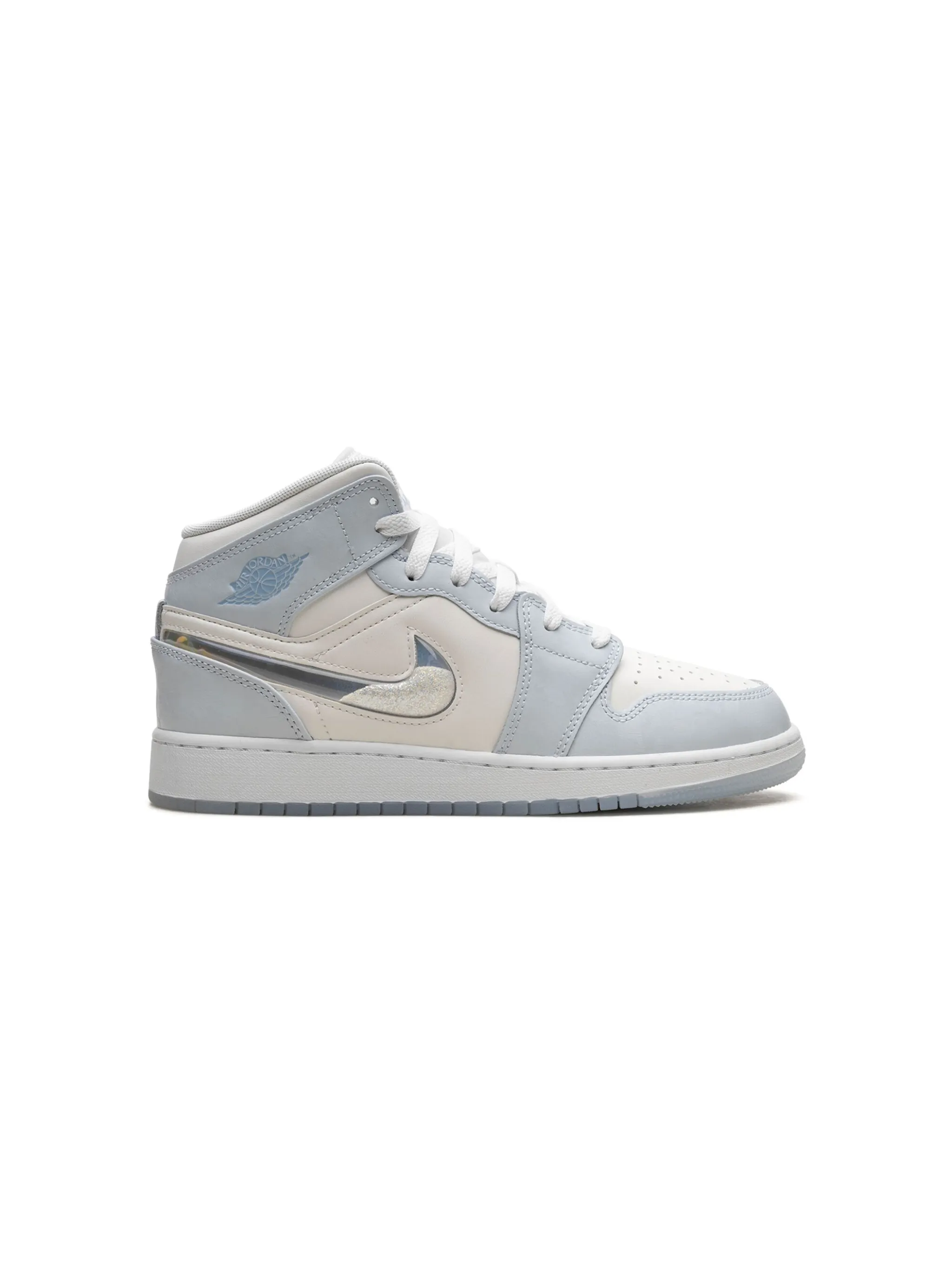 Кроссовки Air Jordan 1 Mid SE Glitter Swoosh Jordan Kids, синий — фото 2