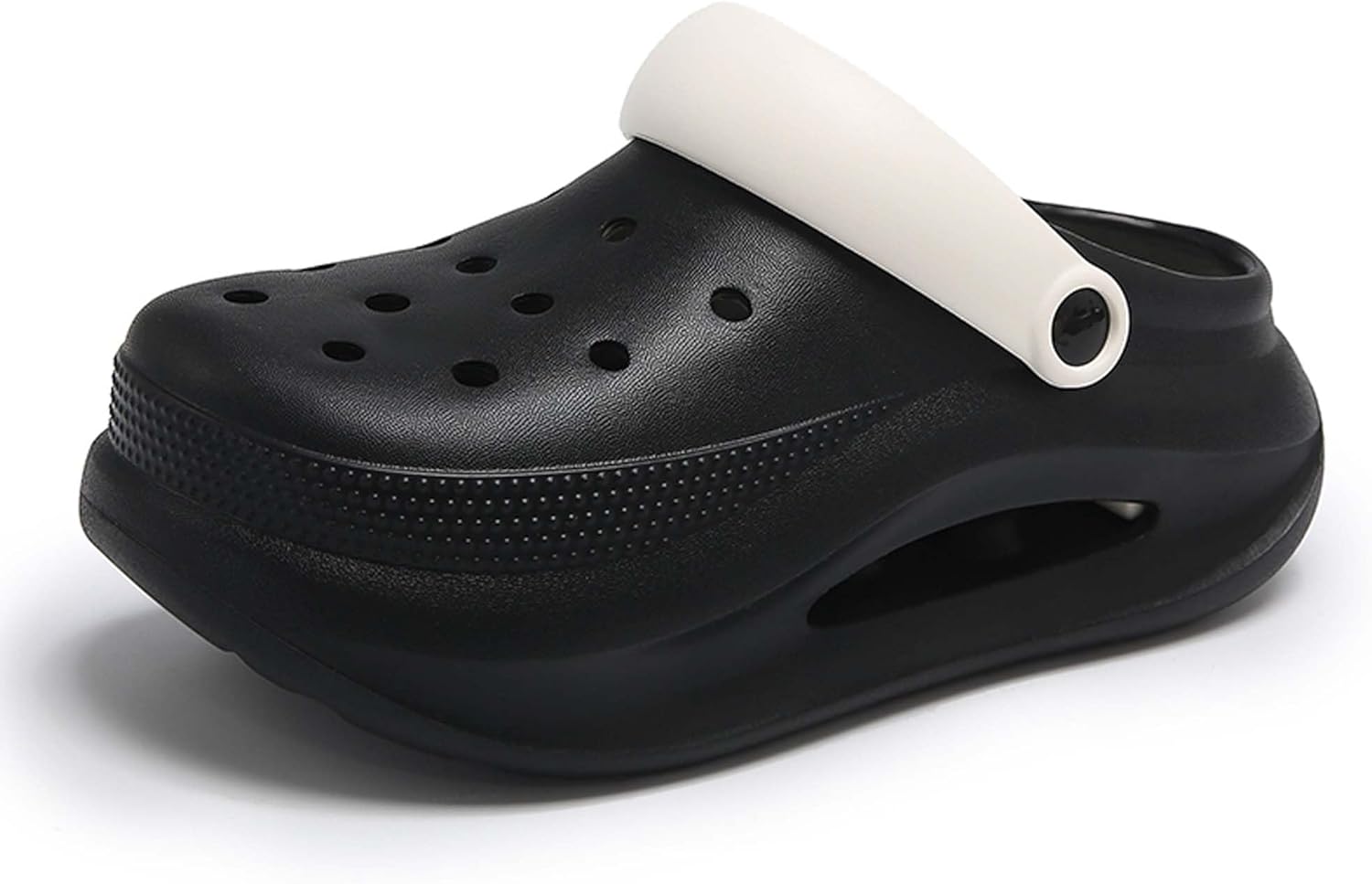 

Летние сандалии мужские и женские, сабо, садовая обувь, нескользящие, быстро сохнущие, пляжные, домашние, для душа, мюли с регулируемым каблуком Generic, черный