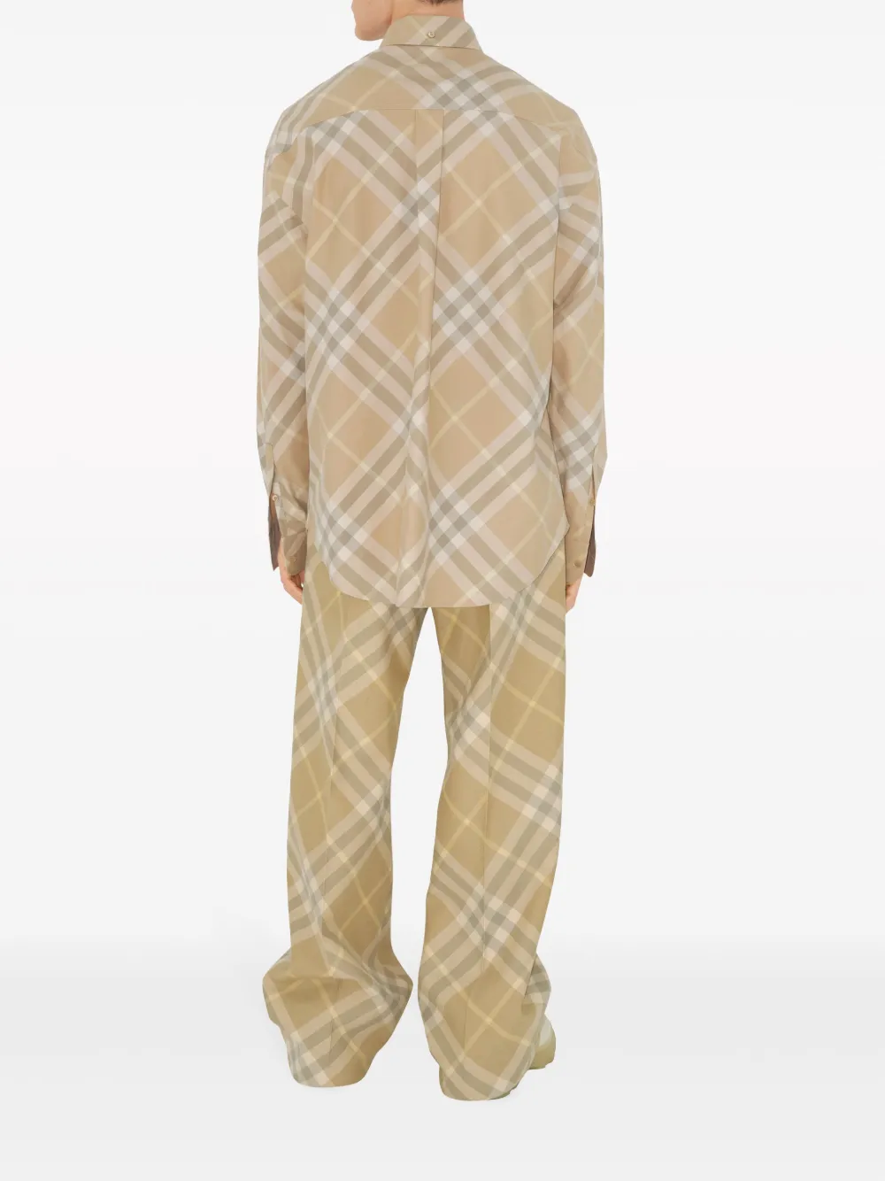 Рубашка Burberry Vintage Check, хлопок 100%, нейтральный — фото 4