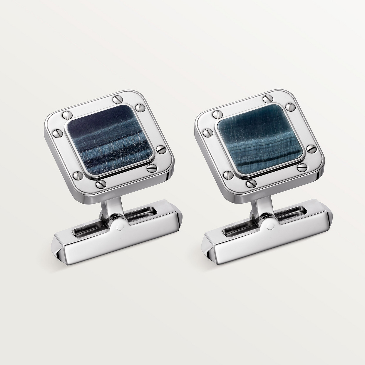 

Запонки Cartier Boutons de manchettes Santos de Cartier, цельное серебро