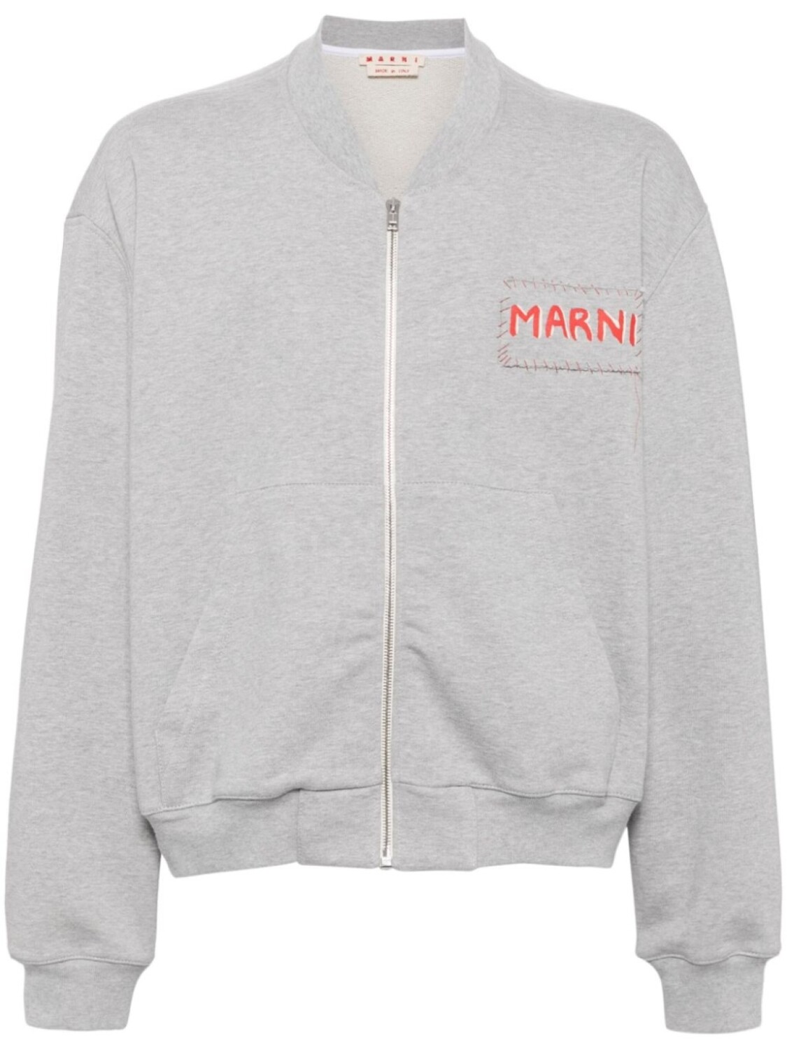 

Marni куртка из хлопкового джерси, серый