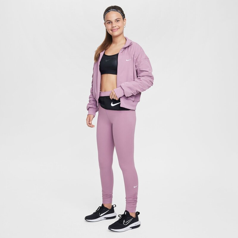 Леггинсы с высокой талией Dri-Fit для девочек. Nike, мультиколор — фото 3