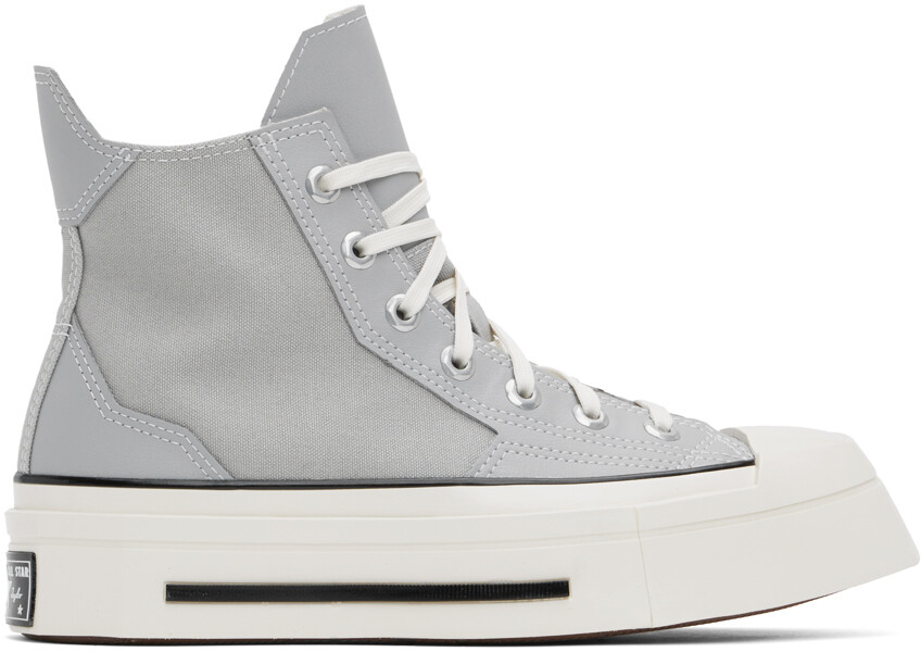 

Серые высокие кеды Chuck 70 De Luxe Squared Converse