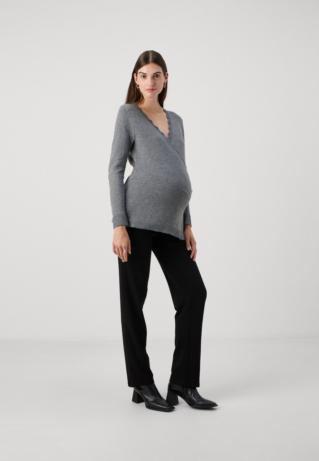 

Джемпер MLELLEN TESS MAMALICIOUS, цвет Mottled Dark Grey