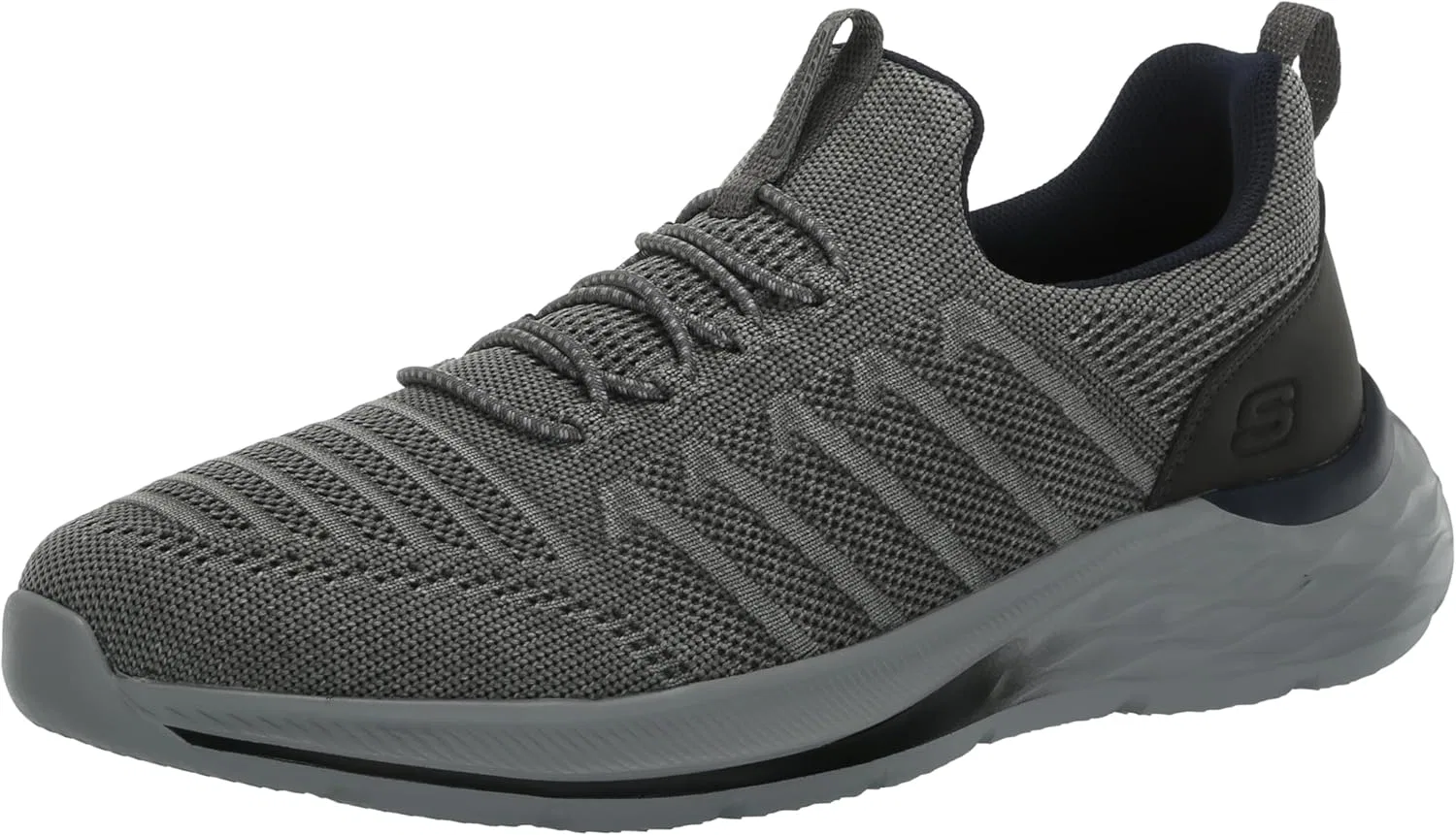 Мужские лоферы Skechers USA Yarn Crispin Bungee Lace Slip-On, Gray