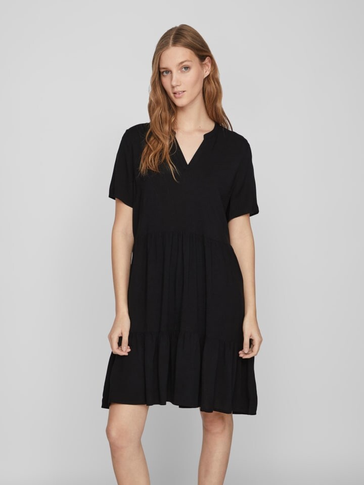 

Длинное платье Vila Lockeres Sommer Stufen Look Volant, черный