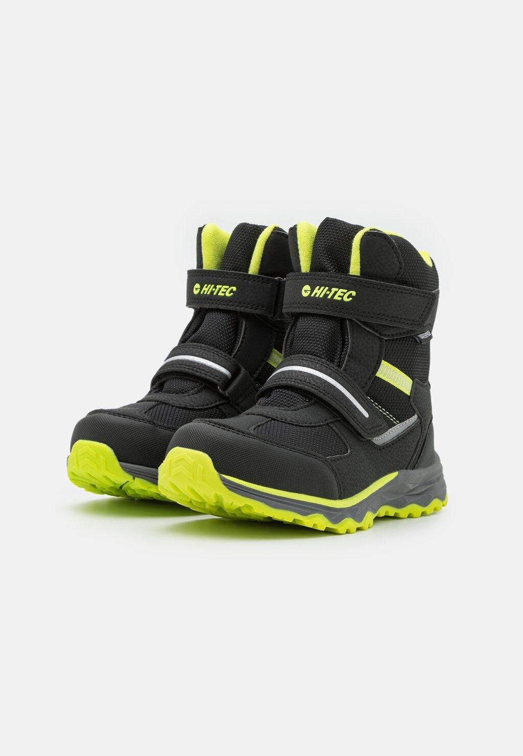 Зимние ботинки Penguin Ez Wp Jr Unisex HI-TEC, цвет black/silver-coloured/lime — фото 2