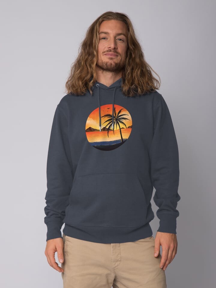 

Толстовка wat Apparel Sweatshirt Sunset on palm beach, цвет India Ink Grey