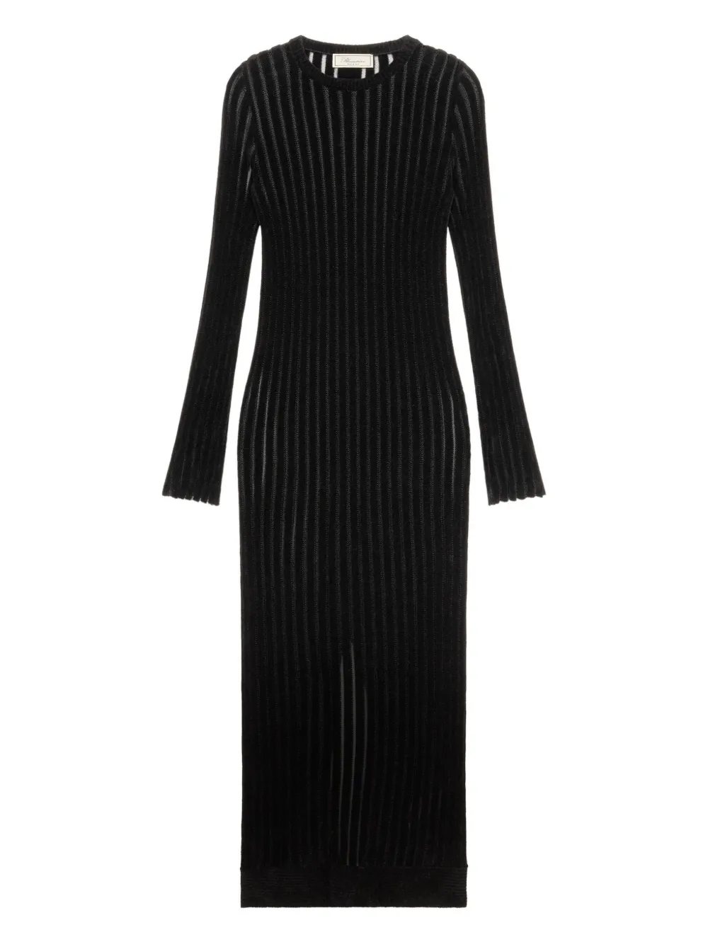 

Платье миди в рубчик BLUMARINE, черный