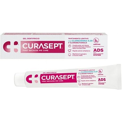 

Curasept ADS Soothing Treatment Хлоргексидин 0,20% Зубная паста-гель 75 мл