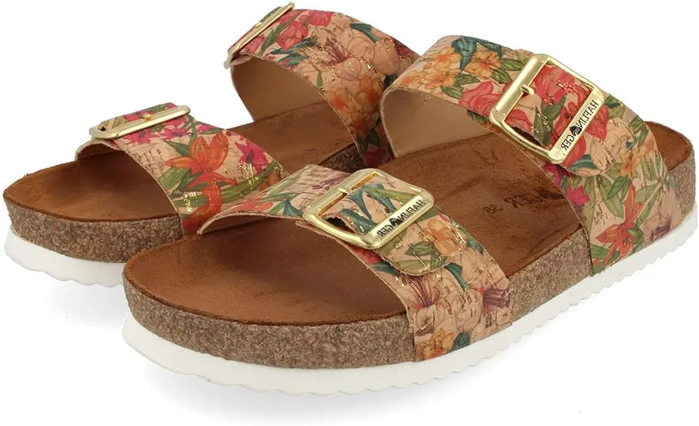 

HAFLINGER Andrea Elegant кожаные сандалии с резиновой подошвой и корковой латексной стелькой Unisex, мультиколор