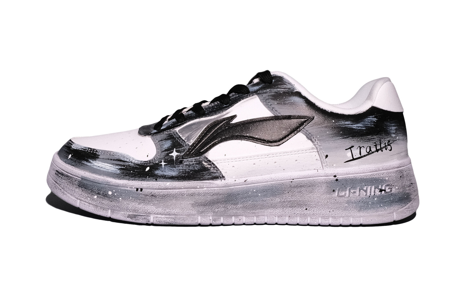 

Li-Ning Li Ning Floating Boat Eternal Night Galaxy из синтетической кожи, устойчивые к истиранию и скольжению, низкие кроссовки для скейтбординга