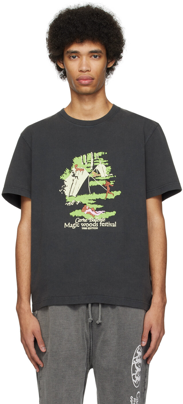 

Черная футболка «Фестиваль Magic Woods» Carne Bollente