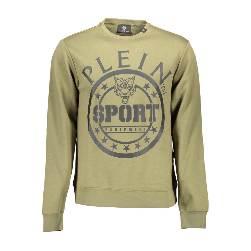 

Зеленый хлопковый мужской свитер Plein Sport